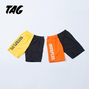 Spot SSUR PLUS LOGO SWEATSHORT khâu màu tương phản quần short thể thao thông thường - Quần thể thao