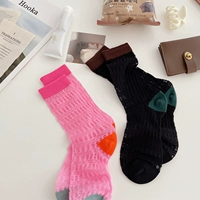 Xia bo.com Eye Pink Hollow Nops Дети In ins в контрастной приливе корейская ниша хлопковая девушка универсальная личность уличного стиля