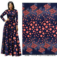 Набивные ткани 蜡布非洲复古几何图案数码扎花布料涤纶定制