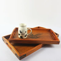 Đĩa gỗ hình chữ nhật Nhật Bản khay gỗ lớn tấm gỗ rắn tròn châu Âu món ăn phụ tấm trái cây - Tấm đồ gia dụng gỗ