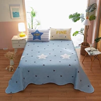 Mùa hè bông rửa bông trải giường đơn mảnh quilted đôi tấm dày dày trơn kit có thể được gia công nắp - Trải giường mẫu ga phủ giường