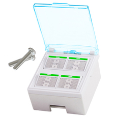 Блок выключателей 浴室灯暖浴霸明装四开开关卫生间4开开关带明装底盒防水翻盖开关