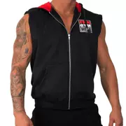New Muscle Brothers Thể dục Thể thao Chạy bộ ngoài trời Quần áo nam Zipper Zipper vest Bóng rổ Không tay Áo - Áo thể thao