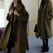 Mẫu nổ 2019 mới của phụ nữ mùa thu đông dày cỡ lớn Phiên bản Hàn Quốc của áo khoác len rộng áo len dài - Áo Hàn Quốc