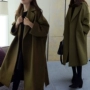 Mẫu nổ 2019 mới của phụ nữ mùa thu đông dày cỡ lớn Phiên bản Hàn Quốc của áo khoác len rộng áo len dài - Áo Hàn Quốc áo dạ cho phụ nữ 40 tuổi