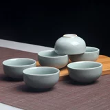 Ruyao geyao kung fu cup ceamic чай Catey чайный домик чашка чашка Purple Sand Master Cup Синий и белый фарфоровый чай