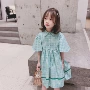 19 mùa hè trẻ em ăn mặc Cô gái Hàn Quốc bé gái kẻ sọc đại học gió váy công chúa retro - Váy áo đầm trẻ em
