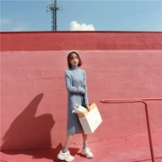 2018 nữ nhỏ nam thời trang Hàn Quốc phiên bản đầu cao cổ áo dệt kim