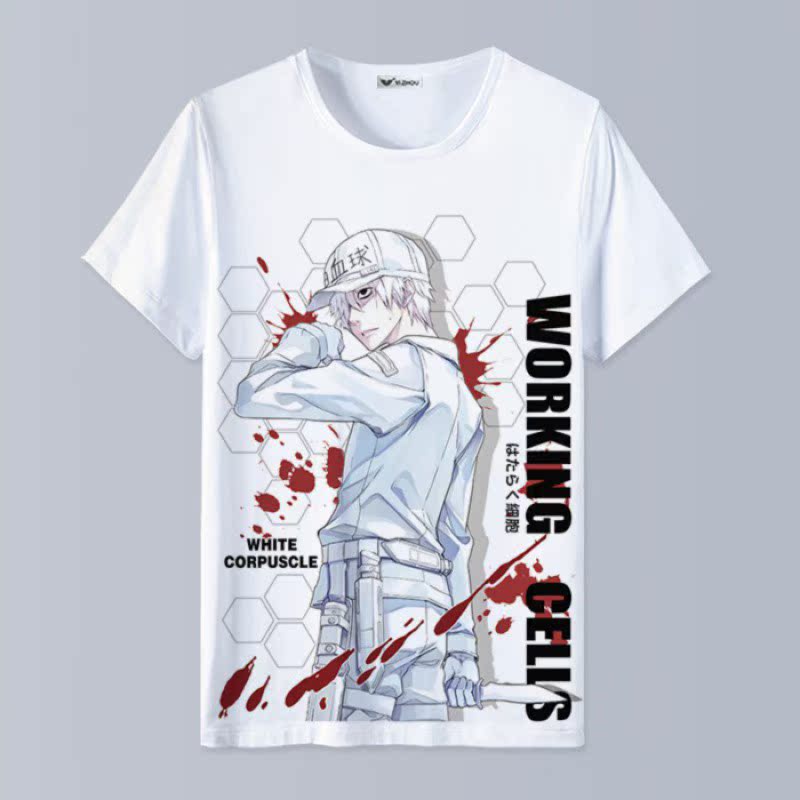 【02】Working cell platelet white blood cell Cells cos clothing clothes quadratic element Animation surrounding Short sleeve T-shirt