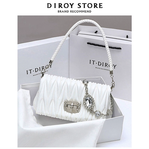 Цепь, сумка подмышку, сумка через плечо, модная сумка на одно плечо, из натуральной кожи, коллекция 2023, изысканный стиль