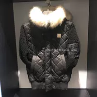 Adidas clover truy cập mẫu nữ chính hãng khâu cổ áo lông thú áo khoác cotton Ái chà - Quần áo độn bông thể thao áo lông vũ dáng dài