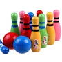 Đồ chơi bowling cho trẻ em 2-3-4-8 tuổi đặt trò chơi trẻ em bằng gỗ lớn màu xanh lá cây - Quả bóng bowling bán bóng bowling
