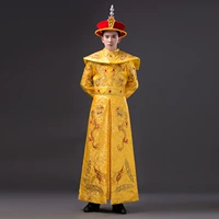 Áo choàng mới của hoàng đế trang phục trang phục Tang phù hợp với Hanfu thời nhà Thanh cổ đại Han Wudi - Trang phục dân tộc quần tây nam