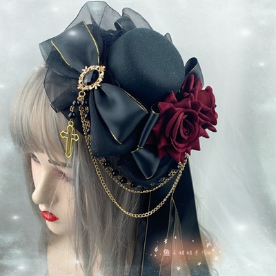 taobao agent Universal red hair accessory, Lolita style