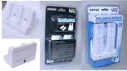 Wii xử lý bộ sạc đôi chỗ ngồi wii xử lý người giữ pin wii đôi sạc điện đôi sạc WII trần - WII / WIIU kết hợp