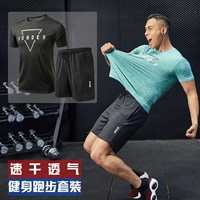 Thể thao mới phù hợp với nam ngắn tay chạy bóng rổ phù hợp với đào tạo t-shirt phòng tập thể dục thể thao mùa hè khô nhanh phần mỏng bộ nỉ nam adidas