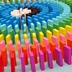Màu sắc của trẻ em cơ quan tiêu chuẩn Domino cầu vồng dominoes khối gỗ mẫu giáo khu vực câu đố góc đồ chơi Khối xây dựng