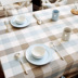 Khăn trải bàn không thấm nước vải khăn trải bàn lưới nhà đơn giản bông và vải lanh tươi vuông nhỏ Châu Âu bảng vải hình chữ nhật Khăn trải bàn