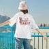 Màu sắc rộng 2019 hè mới Học sinh nữ Hàn Quốc áo sơ mi rộng đơn giản cotton trắng giản dị - Áo phông áo phông rộng Áo phông