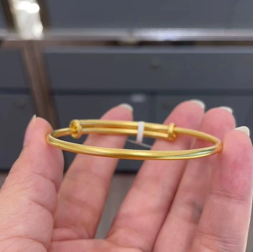 Древнее французское золото чистое золото 999 Foot Golden Plain Solid Hollow Bracelet Bracelets и Lap The Lop Mast Slowing Bracelet индивидуально европейское пианино