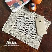 Bông rỗng giả crochet vườn vải khăn trải bàn bàn cà phê khăn trải bàn khăn che placemat cạnh giường vải đồ dùng pad tấm trải bàn