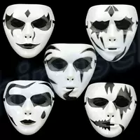 Белый реквизит подходит для мужчин и женщин, украшение, маска, ручная роспись, xэллоуин
