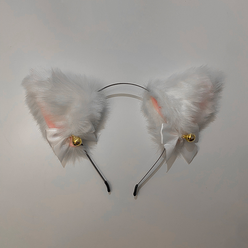 White Cat's Ear Hair Band2021 new pattern Internet celebrity hair hoop female lovely Kitty fox Ears Headwear solar system Cat's ear Headband Animal ear Hair accessories