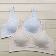 Phần mỏng áo ngực trung niên phụ nữ trung niên mẹ cup cup bra đồ lót ông già cotton vest Ogilvy - Áo ngực không dây