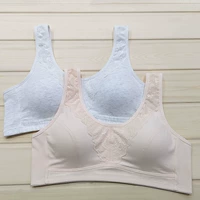 Phần mỏng áo ngực trung niên phụ nữ trung niên mẹ cup cup bra đồ lót ông già cotton vest Ogilvy - Áo ngực không dây ao lot