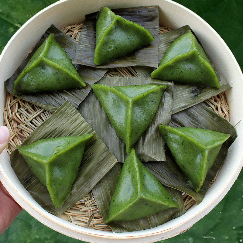 湖南艾米果10只装 清明果纯手工糯米糍粑艾草青团子传统糕点特产
