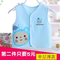 Bé vest mỏng vest 3 phần mỏng 6 mùa xuân và mùa hè cotton single layer vest nam giới và phụ nữ bé bảo vệ bụng chống mát đồ ngủ 9 quần áo trẻ em