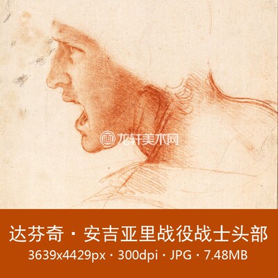 Da Vinci Angyia Битва в битве при Воине. Наристого эскиза эскиза эскиза Электронное изображение материал