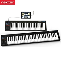 Бесплатная доставка педали Nektar Impact GX61 Portable 61 клавиша MIDI -клавиатура, совместимая с iOS