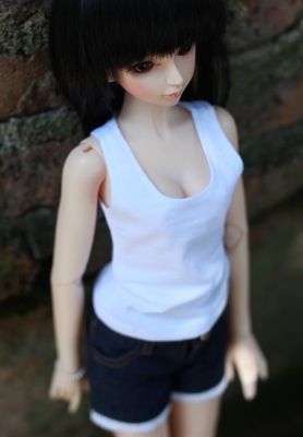 taobao agent Green Orange SD/BJD doll girl shorts, jacket set, summer short sleeve ASG001+APG002