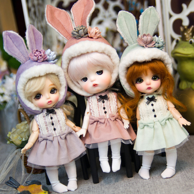 taobao agent AMORS new product BJD baby dress mong8 points LATI clothes SD doll dress [Forest Rabbit]