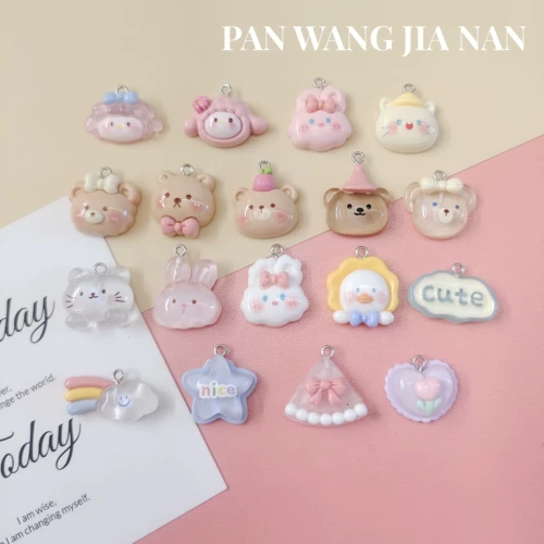 Милые мультяшные аксессуары с животными, подвеска ручной работы, свежая ручка, «сделай сам», популярно в интернете