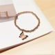 Sen Hàn Quốc Thời trang Hàn Quốc Vòng tay hạt đàn hồi Thiết kế nữ ngọt ngào Thép Titan Niche Blessing Long Life Khóa Bracelet - Vòng đeo tay Clasp