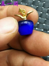 Украшения на шею 古玩玉器古董收藏品清代老猫眼宝石项坠精美老挂件老玉挂坠吊坠