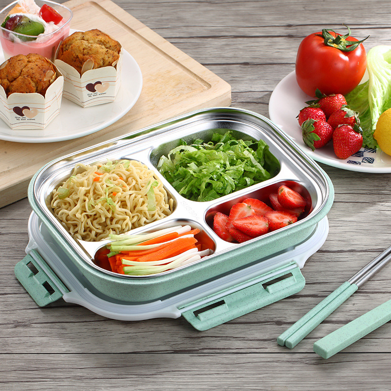 กล่องข้าวอเนกประสงค์+ฝากล่องเก็บช้อนได้ ทนความร้อน