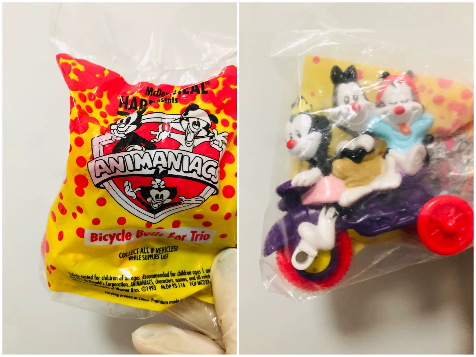 [1994 год McDonald Animaniacs антикварная игрушка карнавал Yakko Dot]