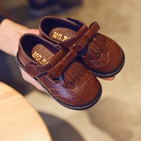 Нескользящая универсальная детская обувь для принцессы в английском стиле для кожаной обуви, 2020, тренд сезона, в британском стиле