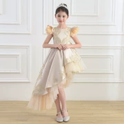 Trang phục dạ hội trẻ em công chúa váy sang trọng sinh nhật quà tặng quần áo cô gái trailing mô hình T mô hình trang phục catwalk