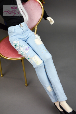 taobao agent 3 points 4 points BJD/DD daily casual denim trousers 1/3 1/4