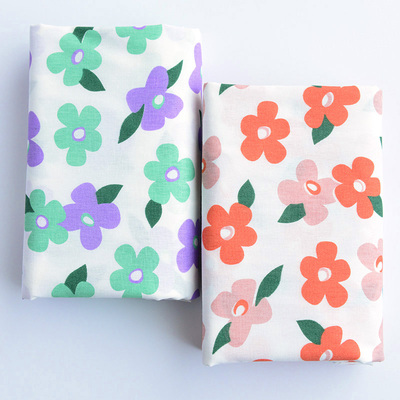 taobao agent All -cotton fabric plant clothing cotton cloth flower Japanese and Korean handmade DIY clothing house silk cotton flat -grained fabric