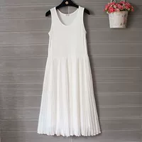 Летнее шифоновое платье-комбинация, жилет, длинная юбка, платье, в корейском стиле