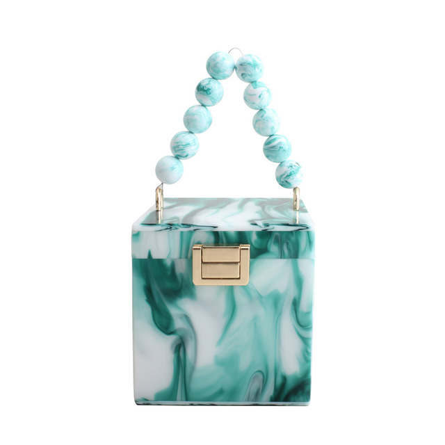7cheongsam fashion popular Small box special counter Female bag 2021 new pattern Acrylic temperament goddess portable senior Bag
