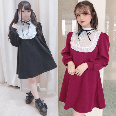 taobao agent Spring Japanese bow tie, flashlight, demi-season warm dress, 2020, new collection