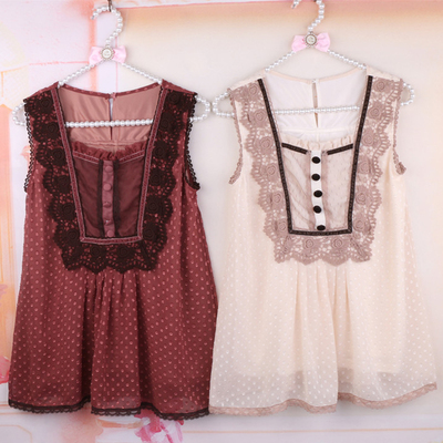taobao agent Japanese retro lace shiffon summer clothing, 2019, lace dress