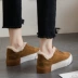 Giày nữ mùa đông Giày hai dây cotton nữ 2018 mới cộng với giày nhung học sinh Giày nữ mùa đông hoang dã Giày vải Hàn Quốc Plimsolls