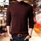 Áo len cashmere cổ chim phong phú mùa thu 2019 áo len nam len Hàn Quốc mỏng vừa vặn - Áo len Cashmere